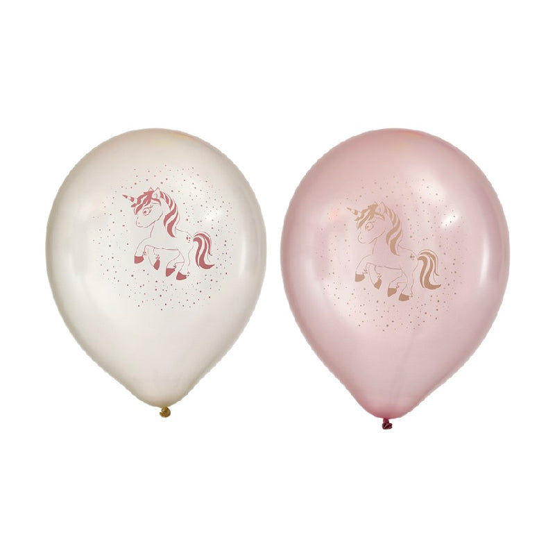 Ballong Enhörning 30 cm 8-pack