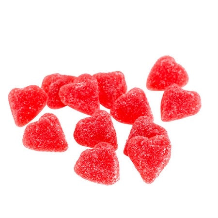 Röda Sockrade Hjärtan 50 g