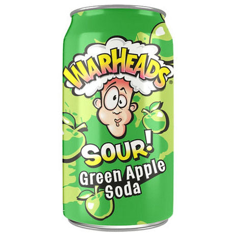Warheads Sour Green Apple Soda 35,5 cl