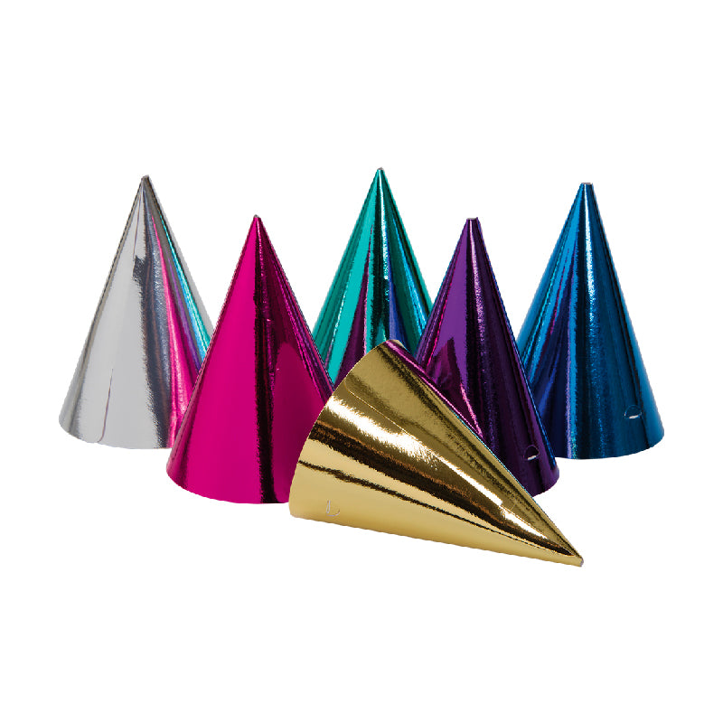 Partyhatt Metallic Mix 6-pack