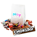 Godispåse med plockat chokladgodis