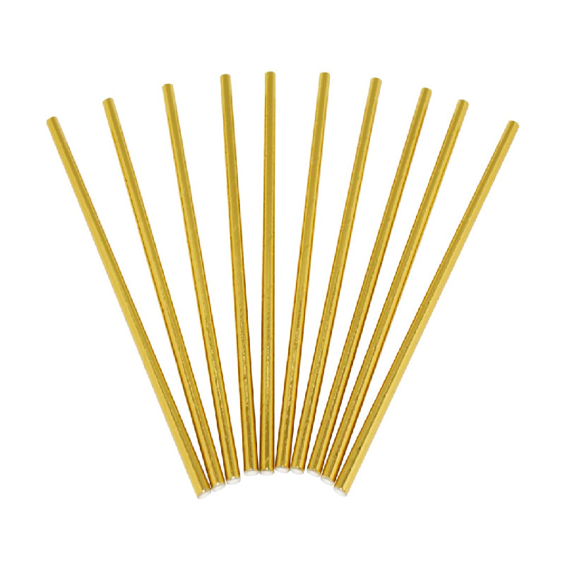 Papperssugrör Guld 20 cm 24-pack